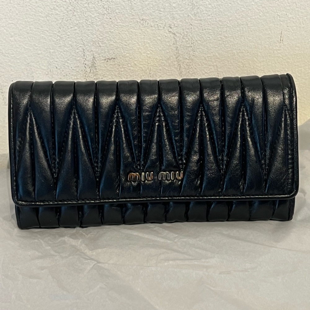 Miu Miu Black Quilted Wallet